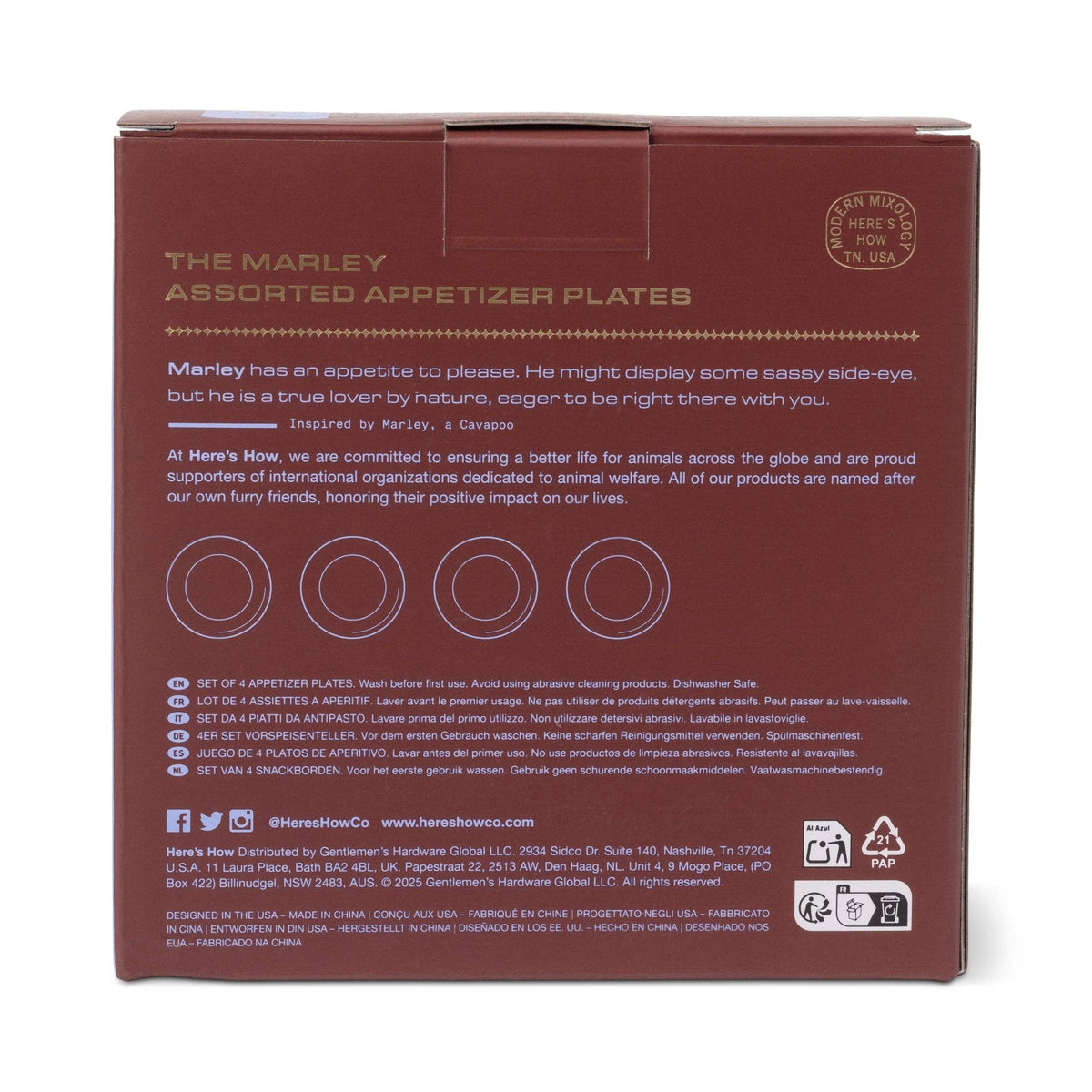 Here's How The Marley Appetizer Plates - Set of 4 - Contour
