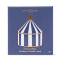 Ceramic Trinket Box - Navy Stripe