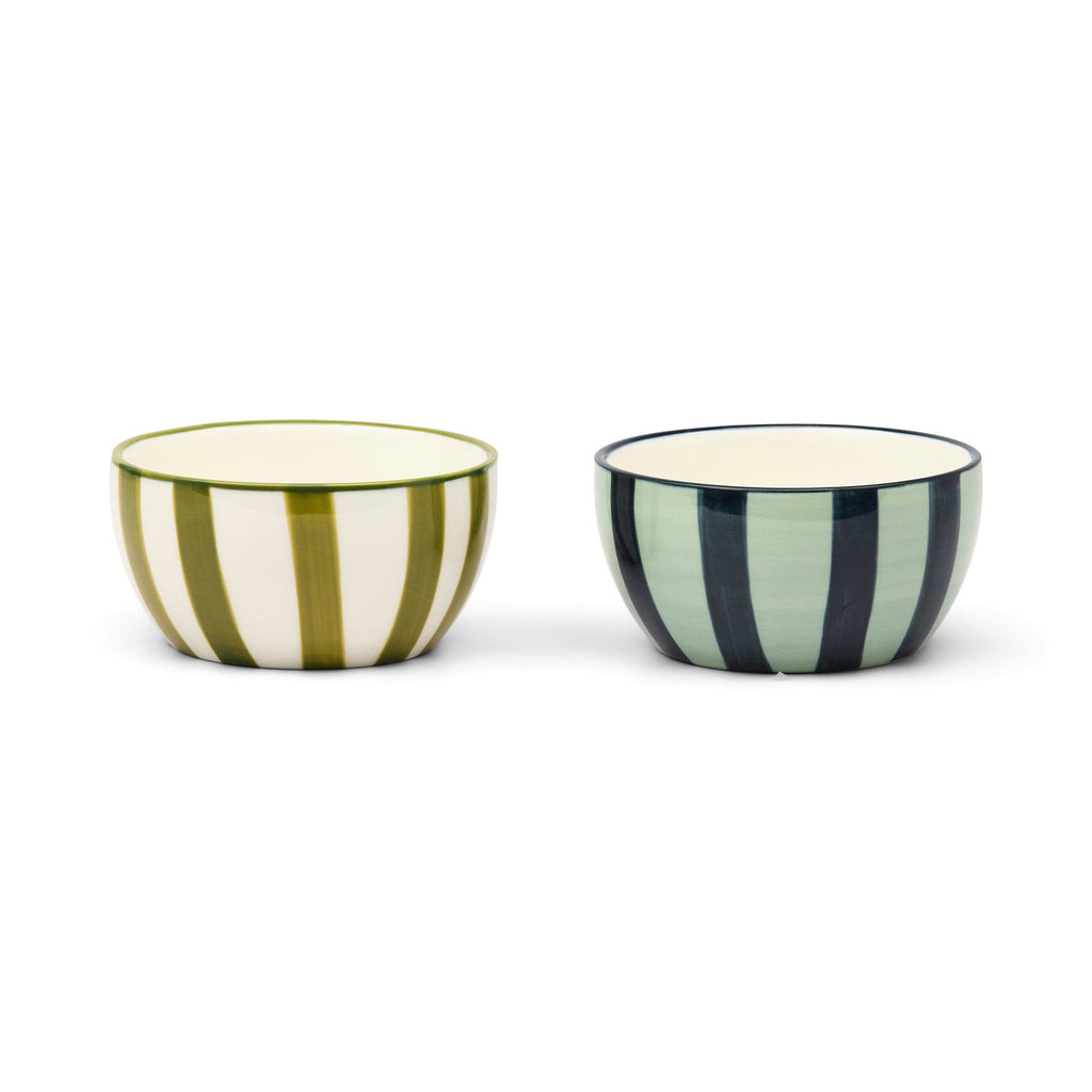 The Bella Dipping Bowls - Set of 2 - Olive & Blue
