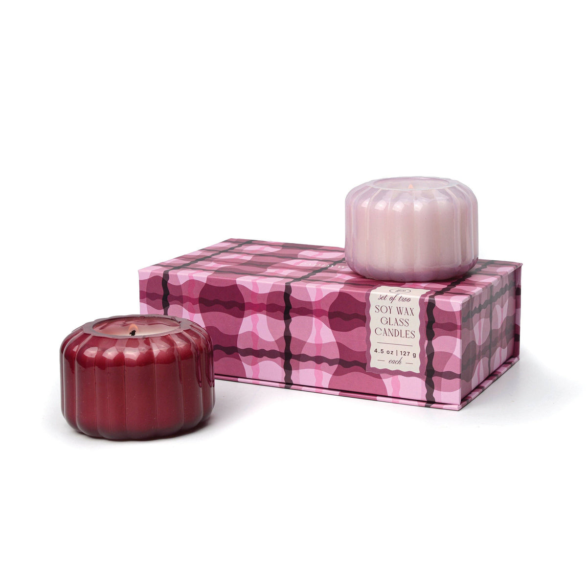 Ripple 4.5oz/127g Berry Candle Gift Set - Rose & Merlot (Set of 2)
