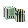 Cabana 6.5oz/184g Teal Striped Ceramic Candle - Isla Fresa