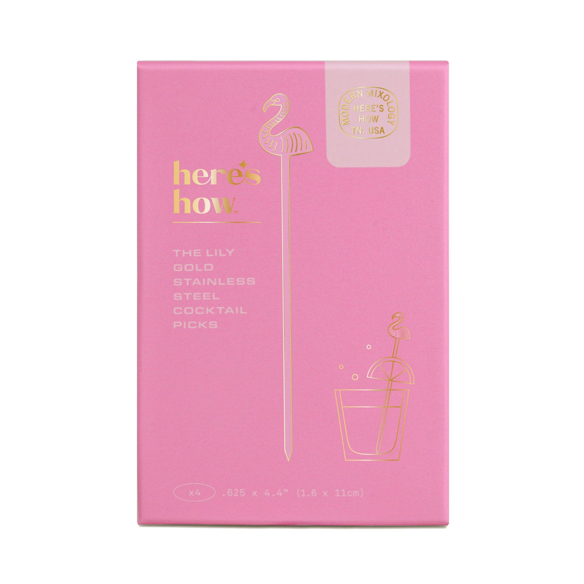 The Lily Flamingo Cocktail Picks - Set of 4
